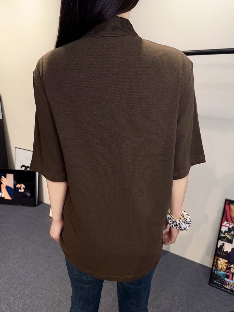 Brown Polo Short Sleeve T-Shirt view