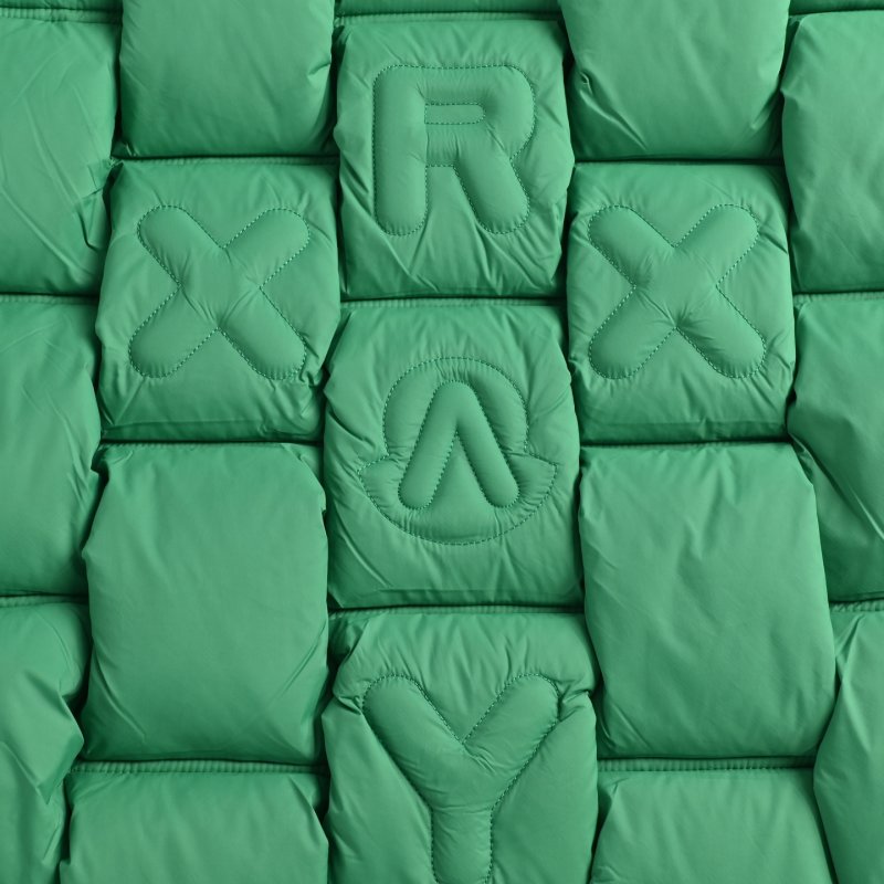 Moncler x Christopher Raxxy 3D Quilted Down Jacket Green view