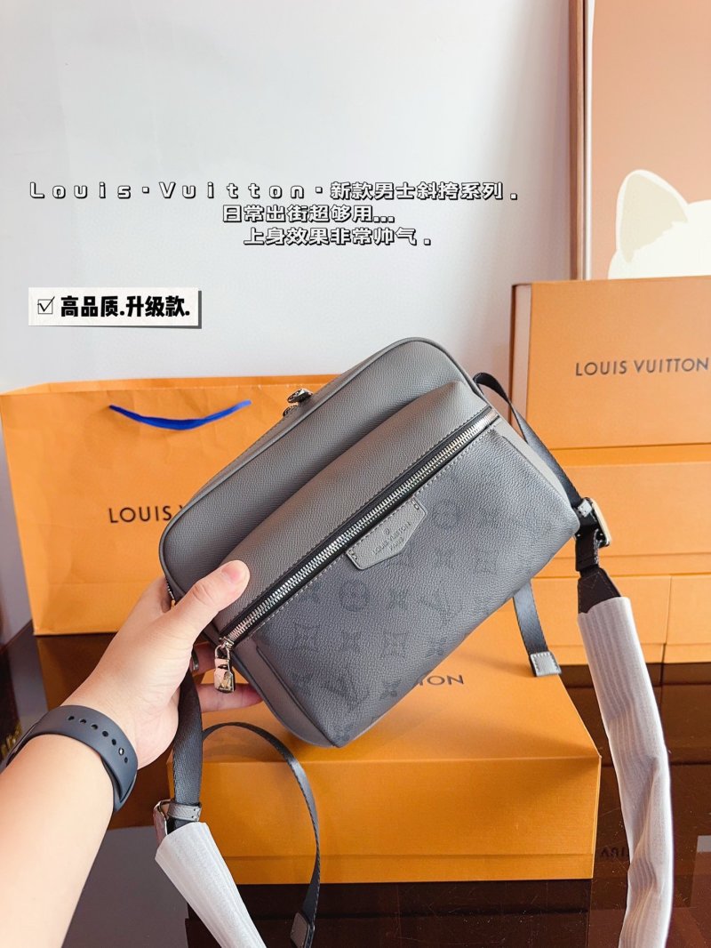 Louis Vuitton Messenger Crossbody Bag Grey view