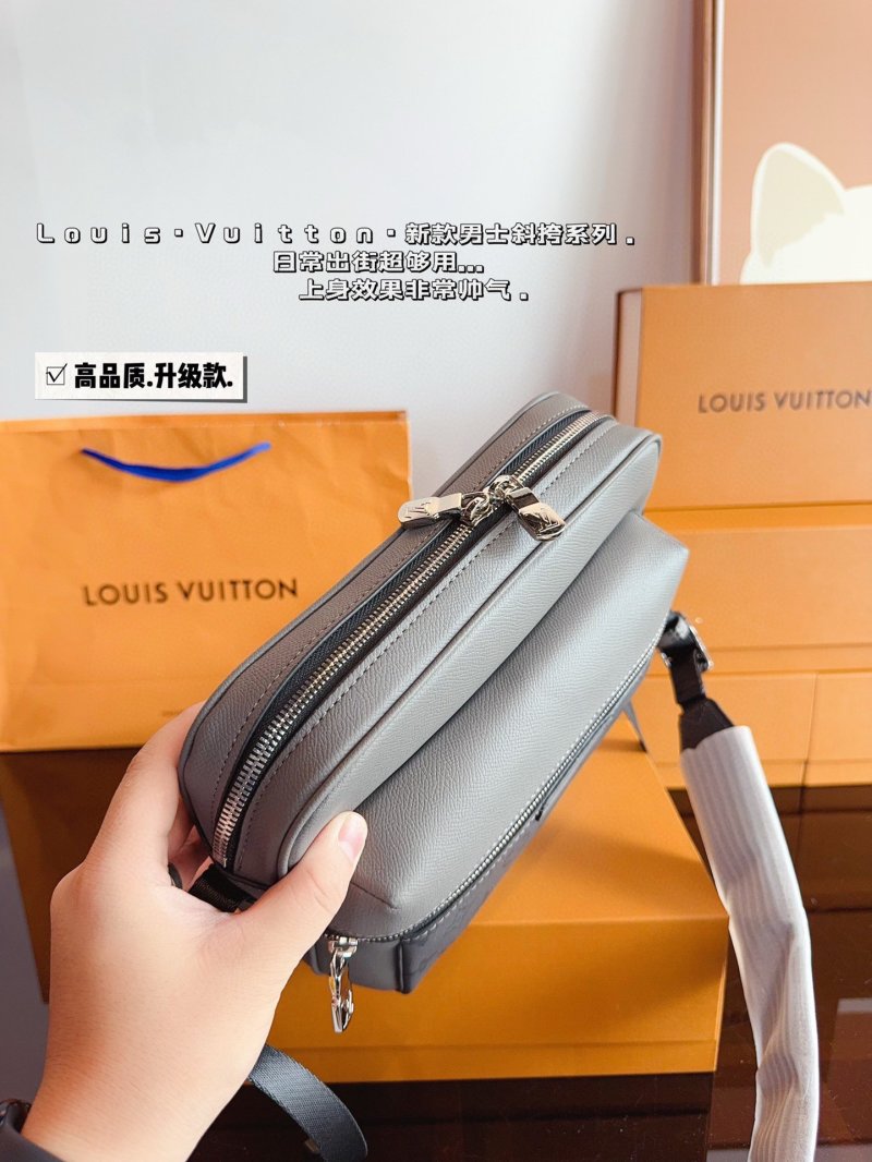 Louis Vuitton Messenger Crossbody Bag Grey view