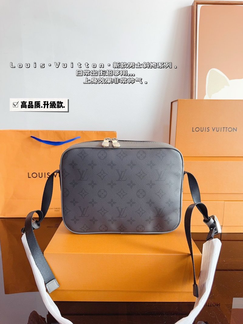 Louis Vuitton Messenger Crossbody Bag Grey view