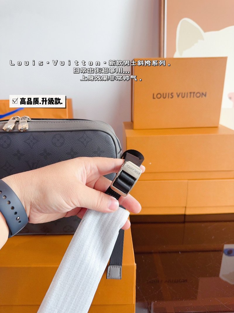 Louis Vuitton Messenger Crossbody Bag Grey view