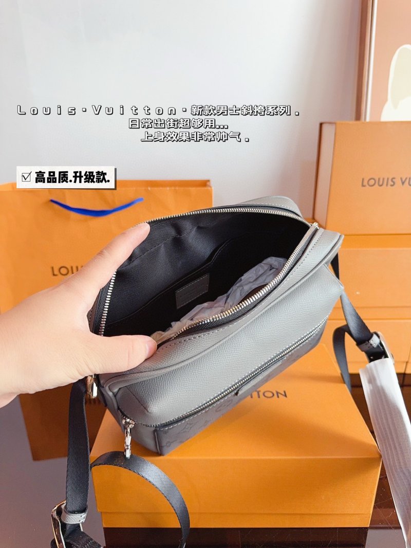 Louis Vuitton Messenger Crossbody Bag Grey view
