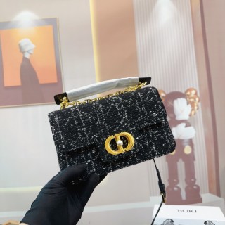 Dior 30 Montaigne Chain Bag Black Sequin view 3