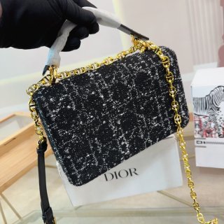 Dior 30 Montaigne Chain Bag Black Sequin view 9
