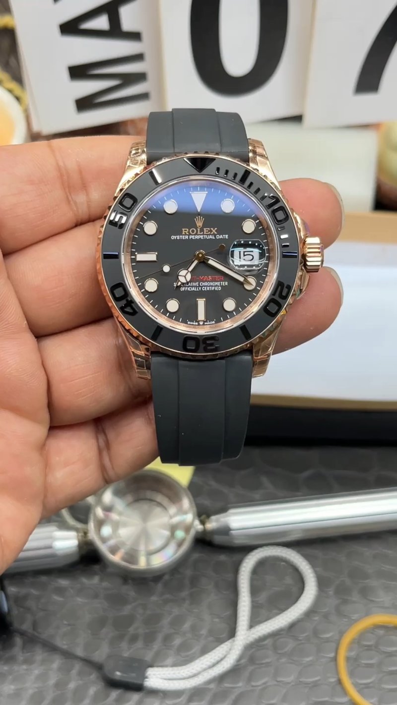 Rolex Yacht-Master 40mm Rose Gold Black Dial Automatic Watch