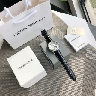 Emporio Armani AR2432 Chronograph Quartz Watch - Silver/Black