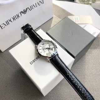Emporio Armani AR2432 Chronograph Quartz Watch - Silver/Black view 2
