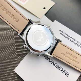 Emporio Armani AR2432 Chronograph Quartz Watch - Silver/Black view 8