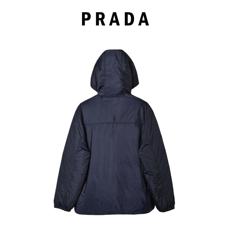 Prada Navy Quilted Down Jacket view