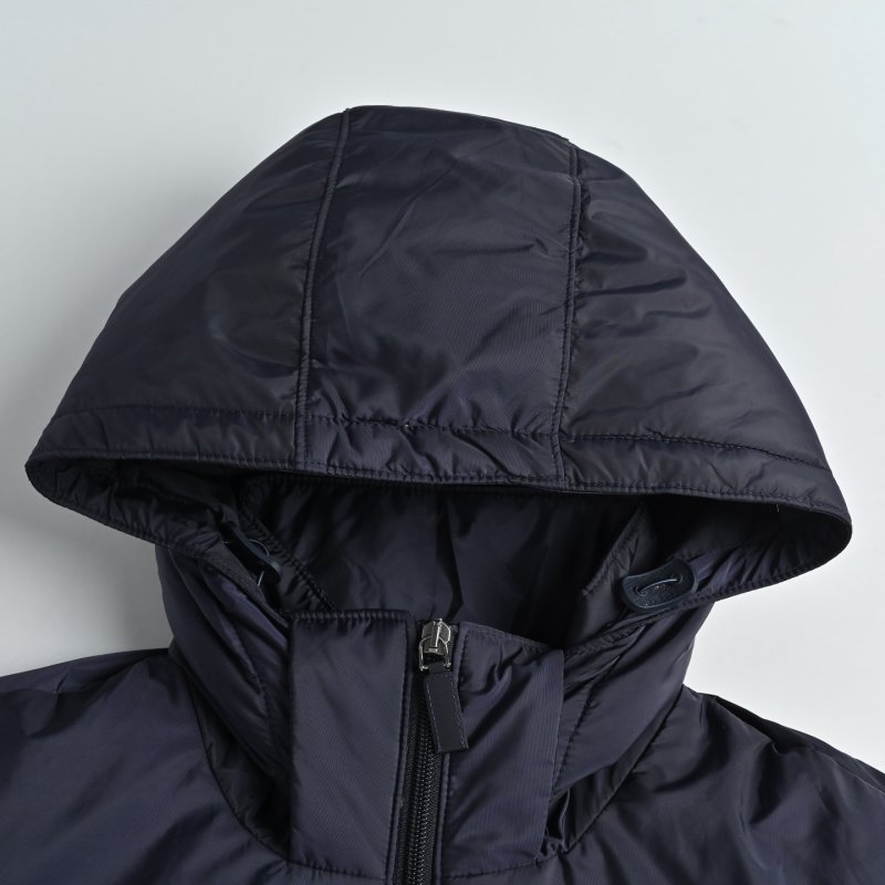 Prada Navy Quilted Down Jacket view