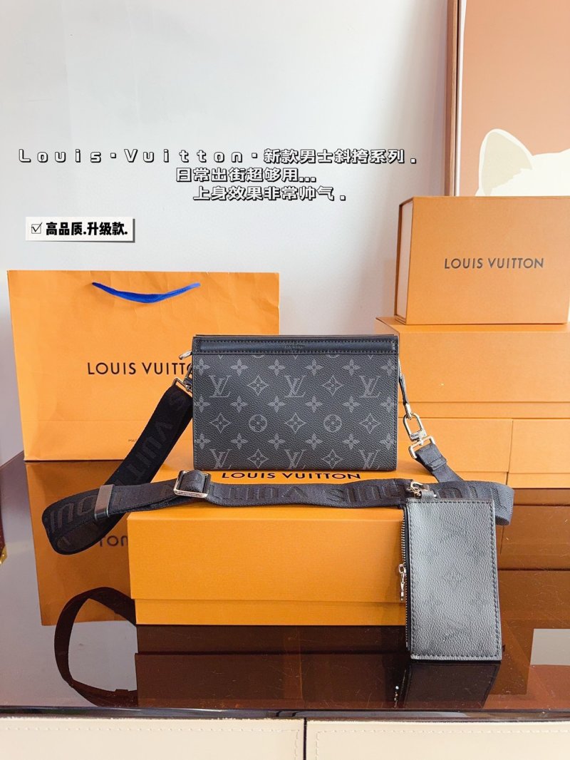 Louis Vuitton Pochette Trio Monogram Canvas Men's Bag
