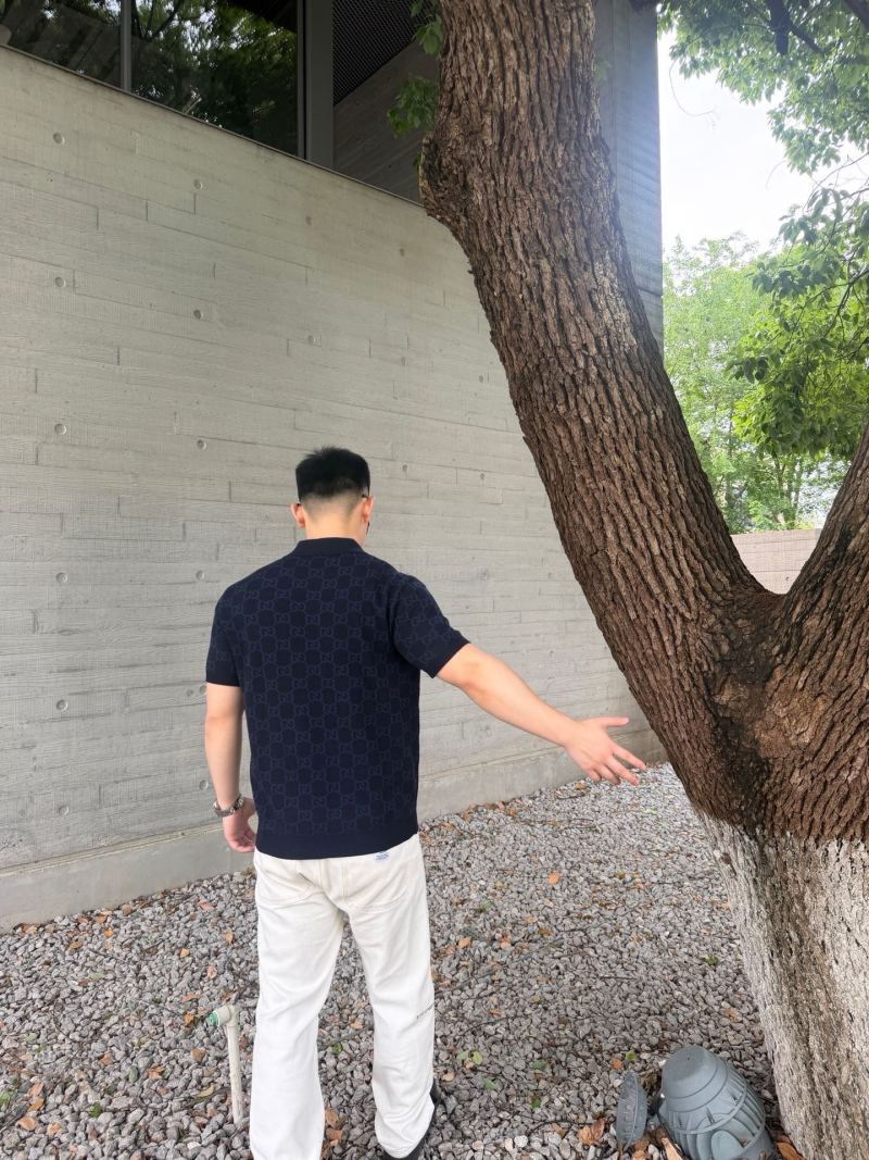 Gucci GG Monogram Navy Polo Shirt view