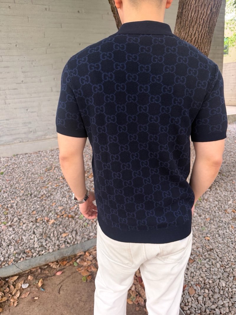Gucci GG Monogram Navy Polo Shirt view