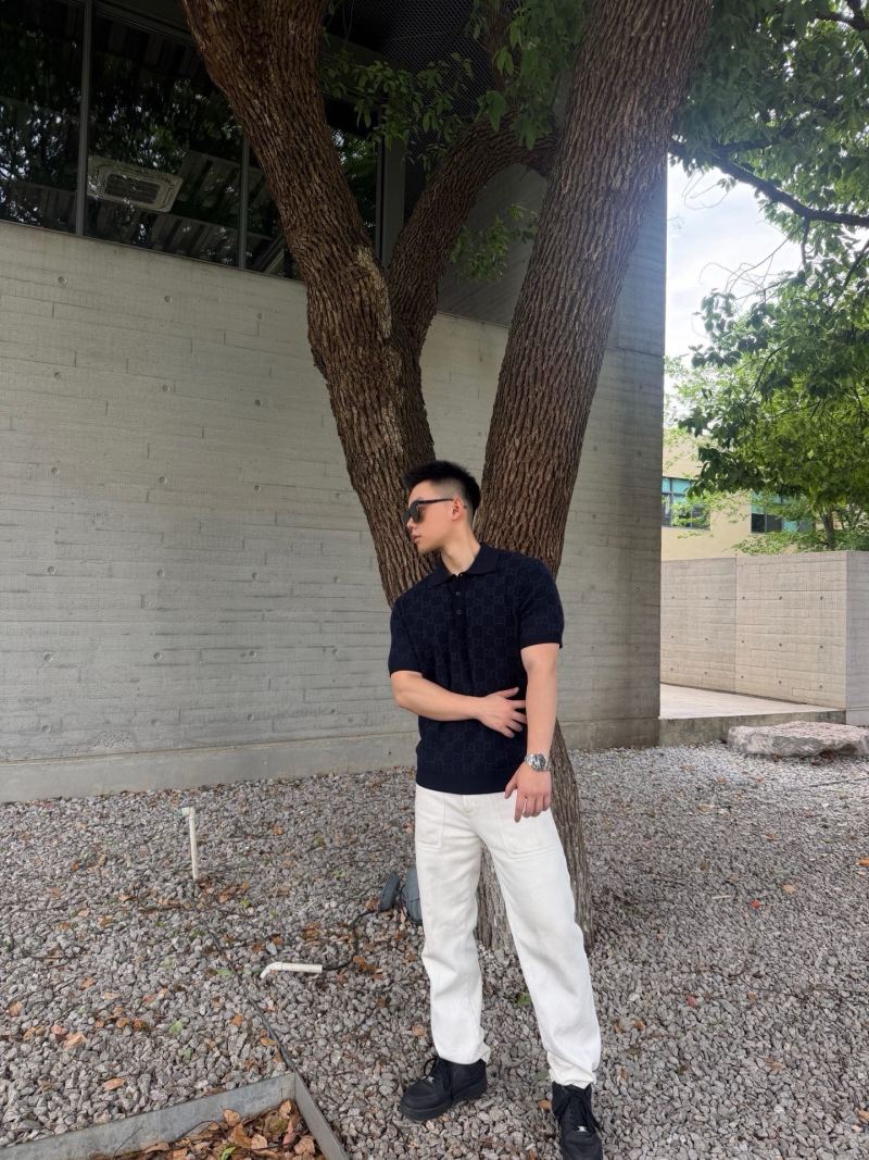 Gucci GG Monogram Navy Polo Shirt view