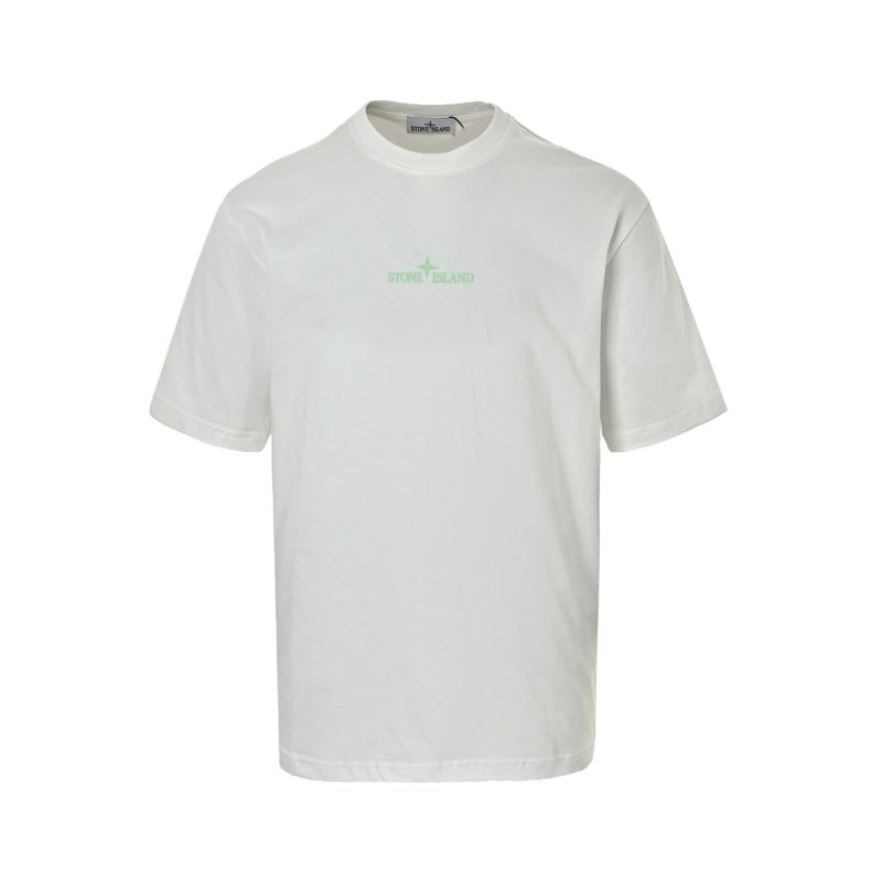 Stone Island White Logo T-Shirt view