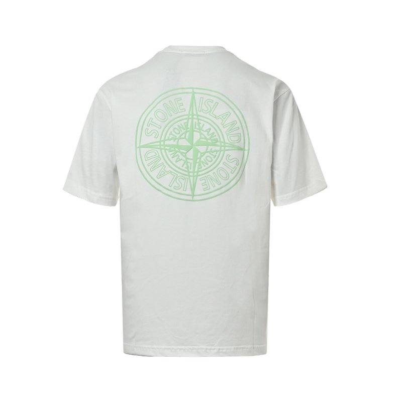 Stone Island White Logo T-Shirt view
