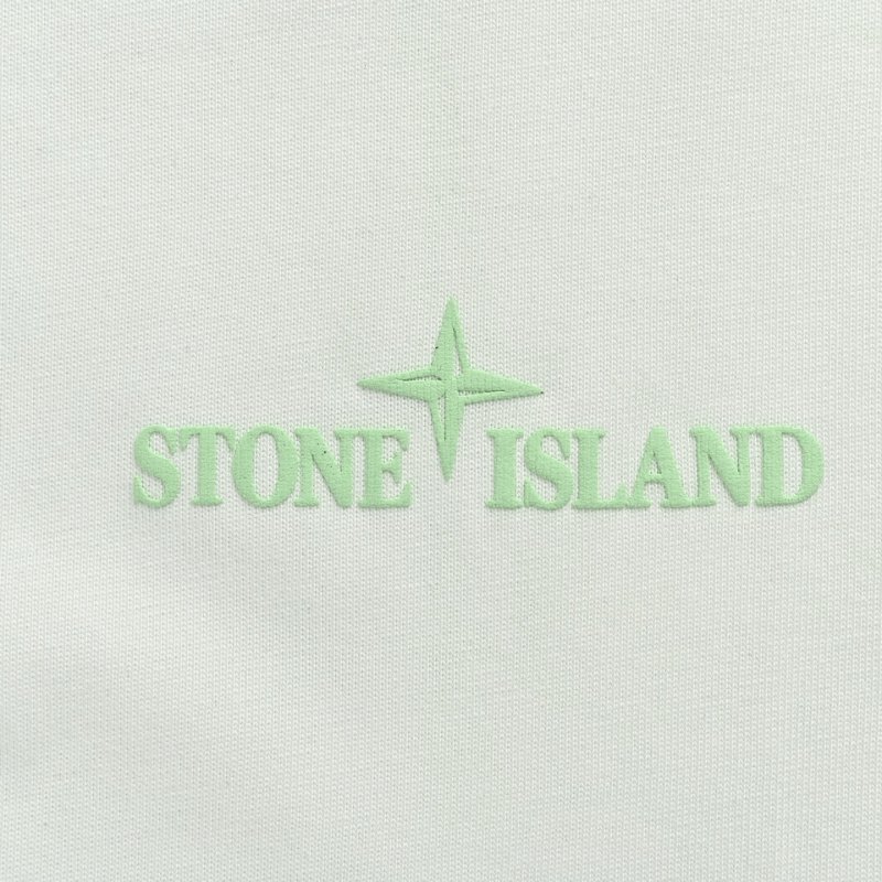 Stone Island White Logo T-Shirt view