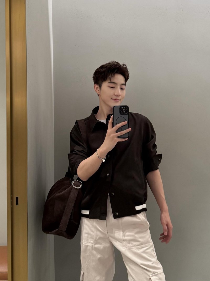Brown Oversized Button-Up Shirt Jacket view
