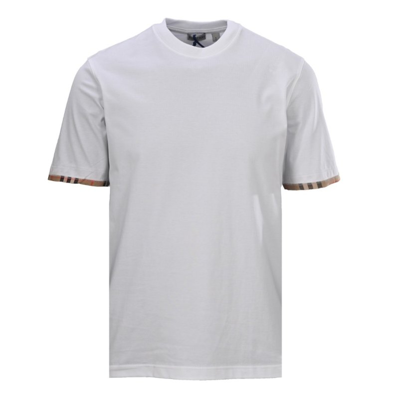 Burberry Check Cuff White T-Shirt view