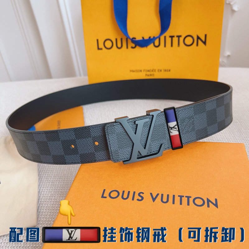 Louis Vuitton Damier Graphite LV Buckle Belt - Grey