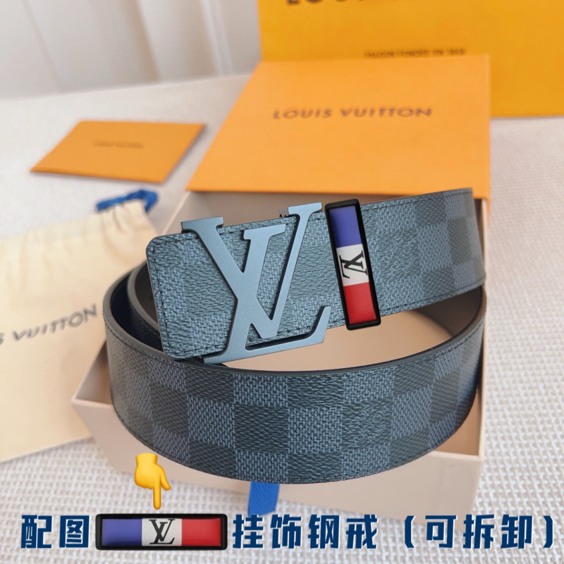 Louis Vuitton Damier Graphite LV Buckle Belt - Grey view