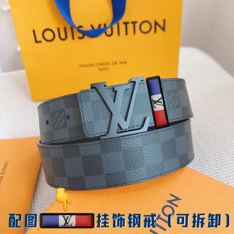 Louis Vuitton Damier Graphite LV Buckle Belt - Grey view
