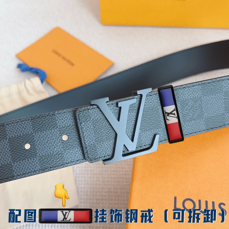Louis Vuitton Damier Graphite LV Buckle Belt - Grey view