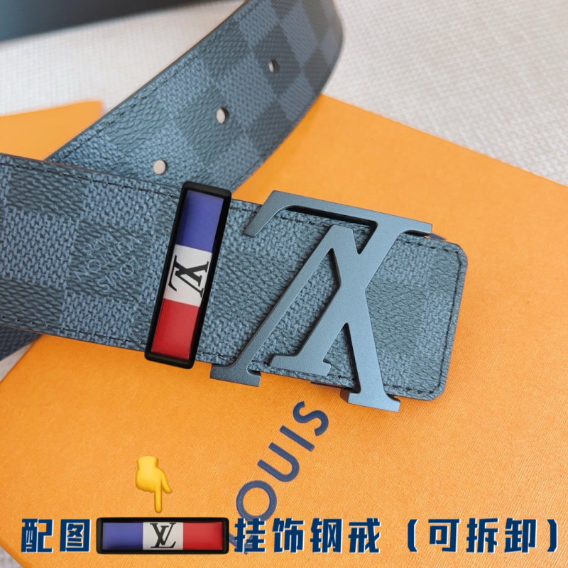 Louis Vuitton Damier Graphite LV Buckle Belt - Grey view