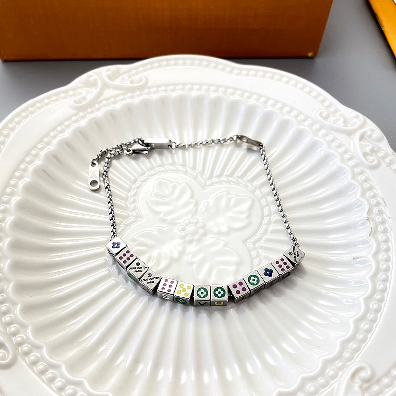 Louis Vuitton LV Play Dice Silver Chain Bracelet view