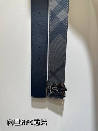 Burberry TB Reversible Belt Black/Blue 4.0cm view 3