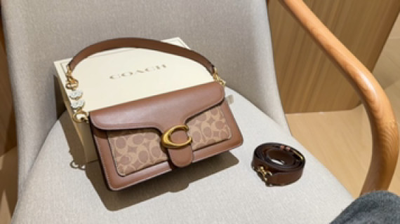Chloe C Shoulder Bag Brown & Cream Leather