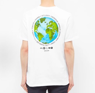 Stüssy World Globe White T-Shirt