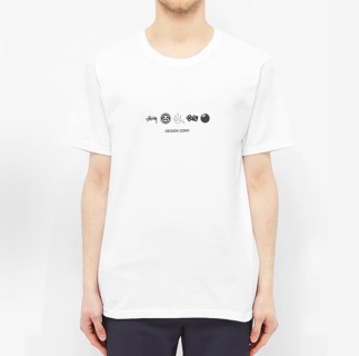 Stüssy World Globe White T-Shirt view 5