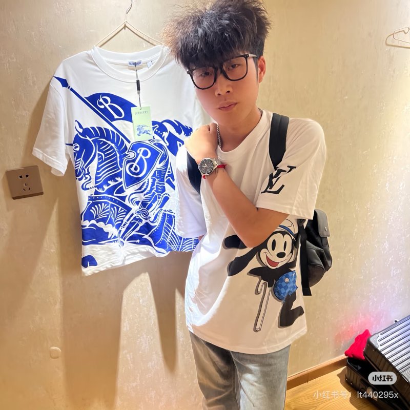 Louis Vuitton White Cartoon Character Graphic T-Shirt view
