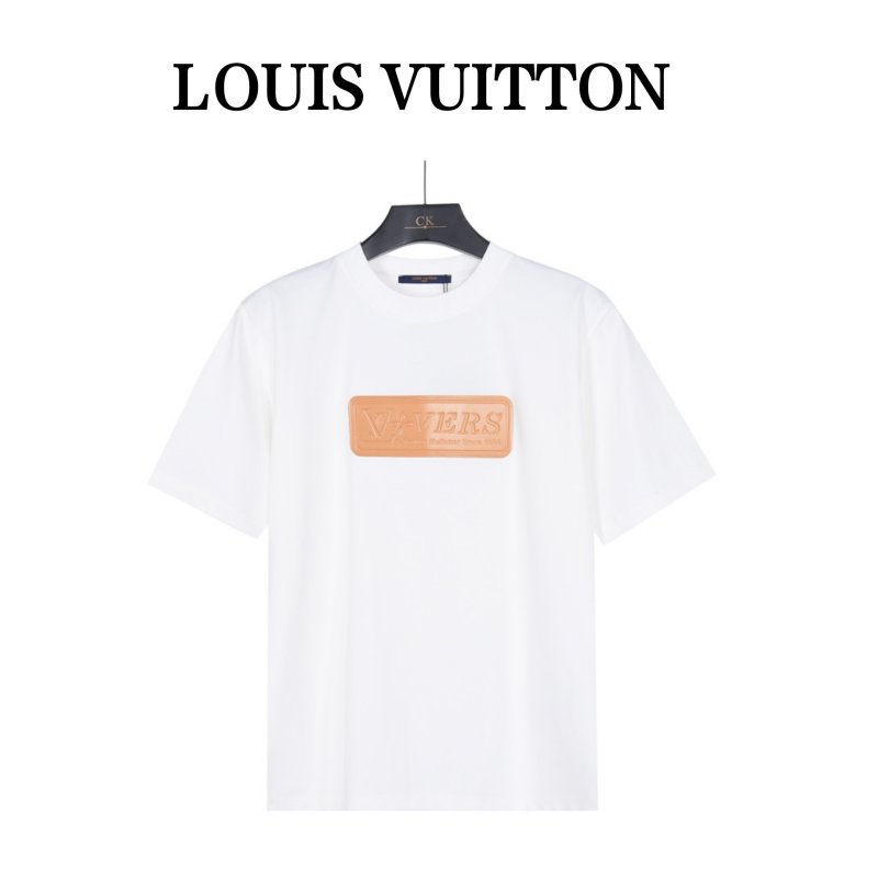 Lakers White T-Shirt with Tan Leather Logo Patch view