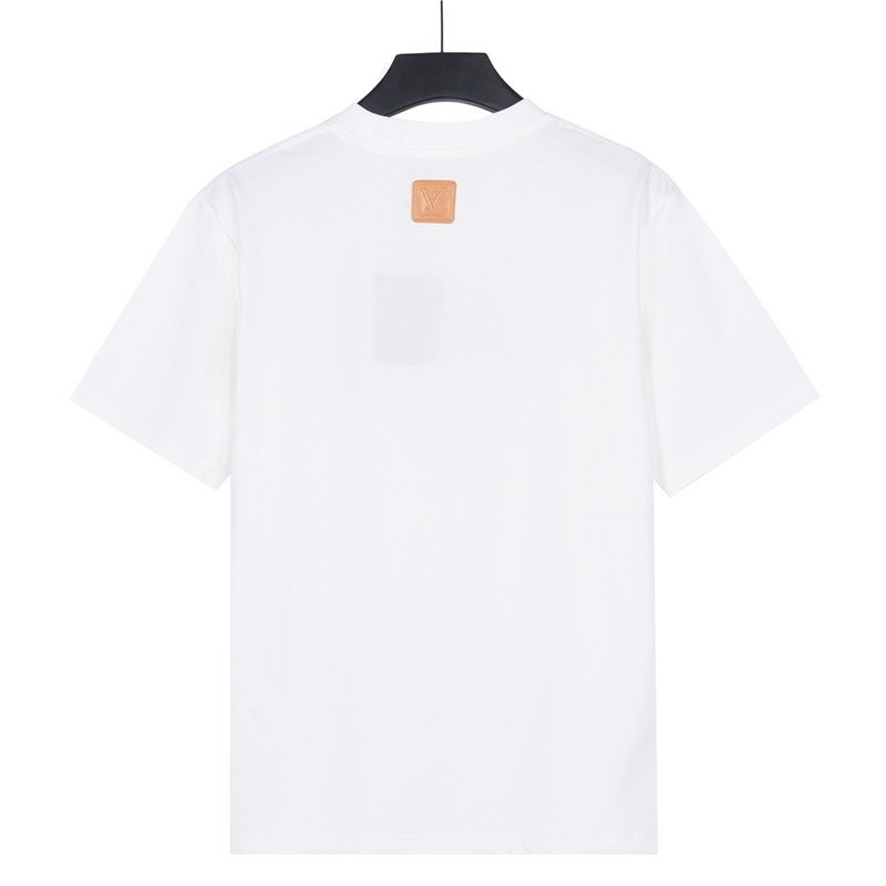 Lakers White T-Shirt with Tan Leather Logo Patch view