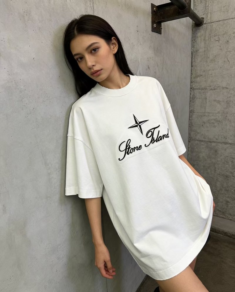 Stone Island Compass Logo White T-Shirt view