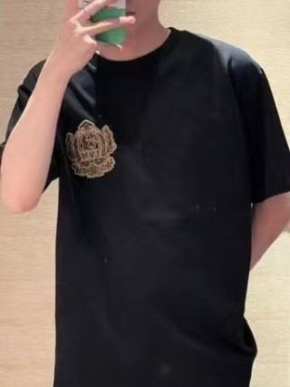 Black Crest Emblem Short Sleeve T-Shirt view 3