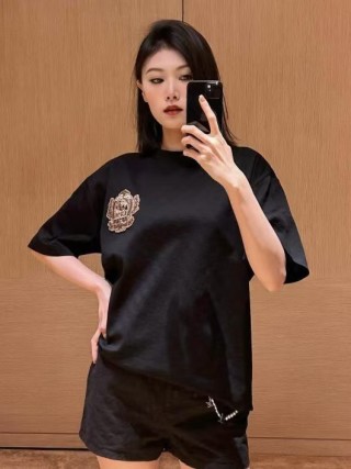 Black Crest Emblem Short Sleeve T-Shirt view 8