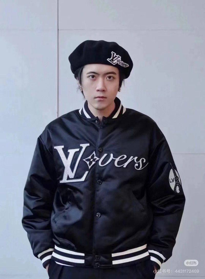 Louis Vuitton Black Embroidered Bomber Jacket view