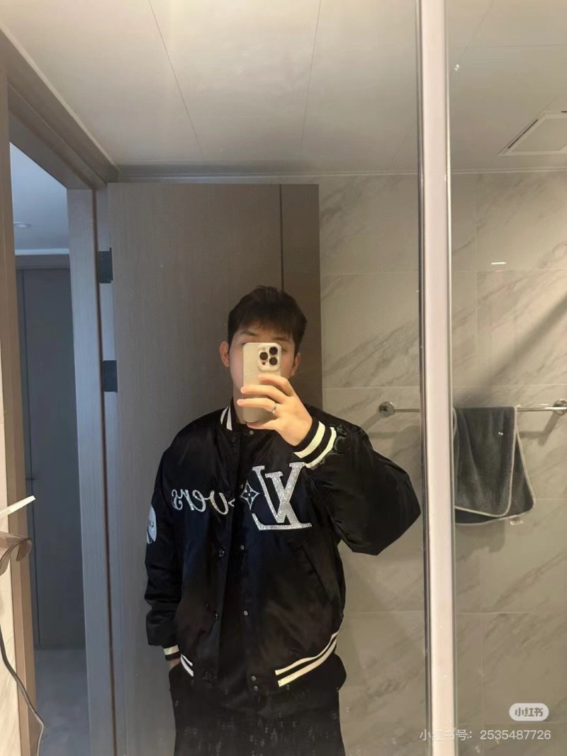 Louis Vuitton Black Embroidered Bomber Jacket view