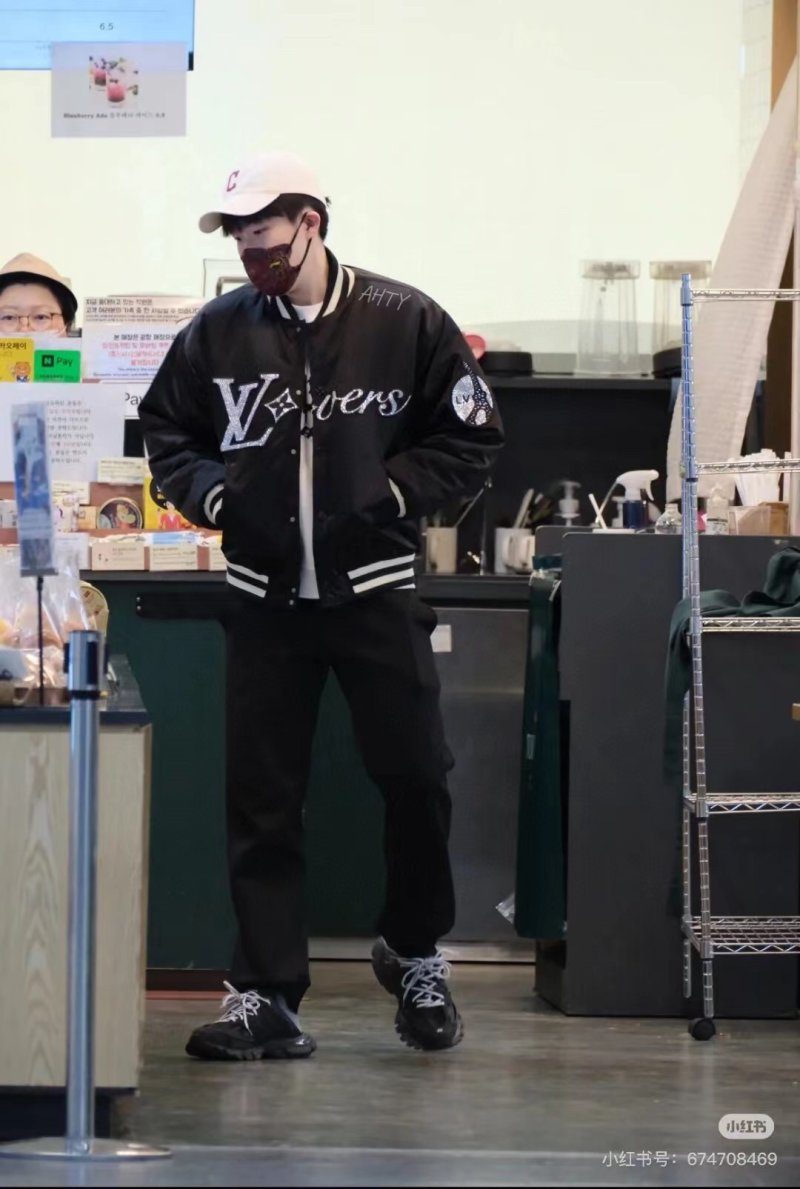 Louis Vuitton Black Embroidered Bomber Jacket view