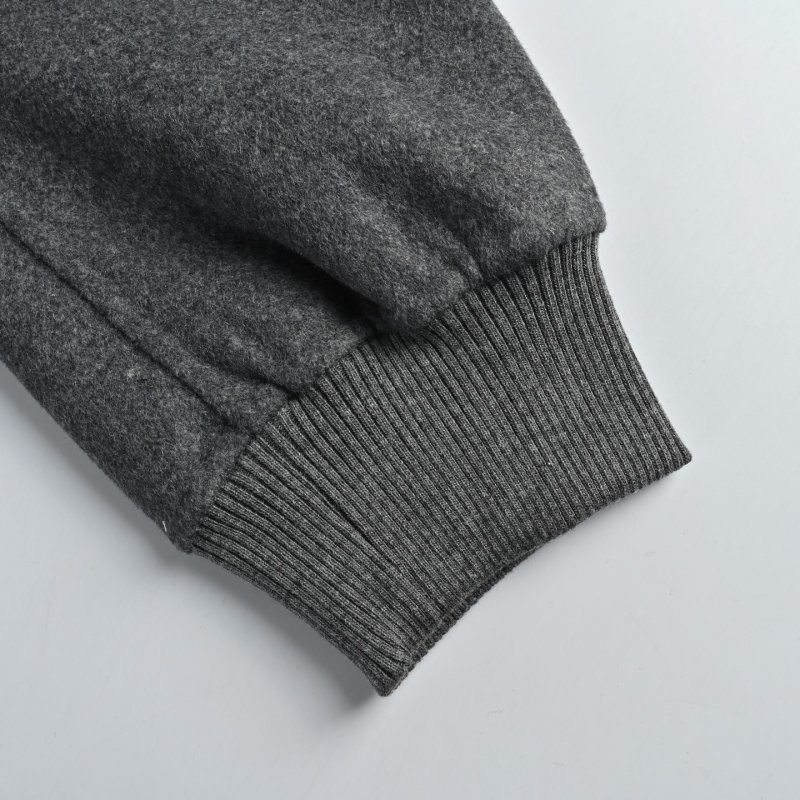 Charcoal Grey Wool Blend Overshirt Jacket view