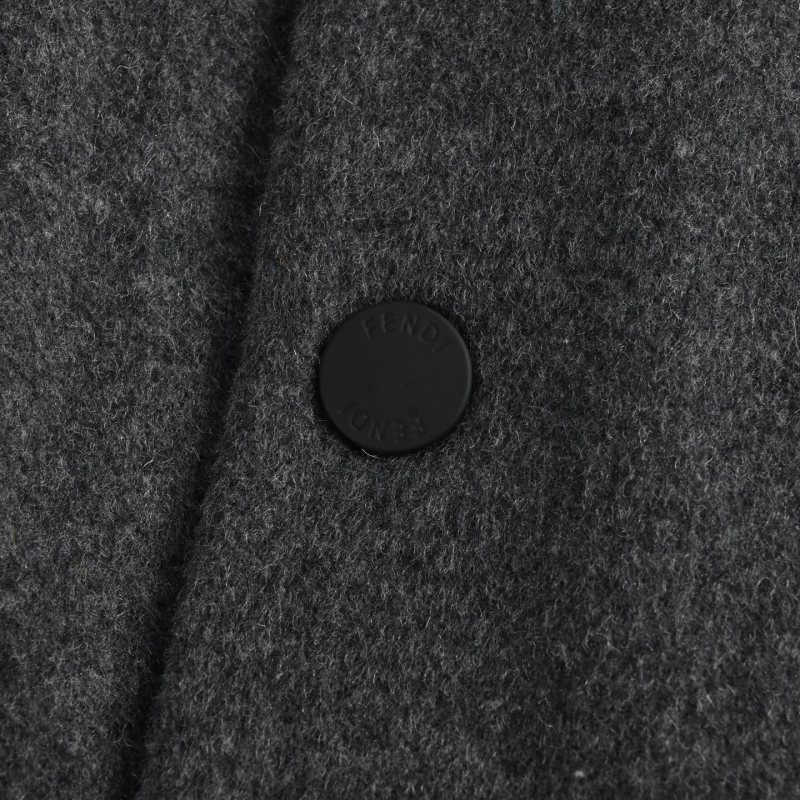 Charcoal Grey Wool Blend Overshirt Jacket view