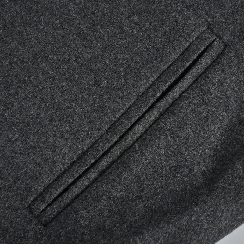 Charcoal Grey Wool Blend Overshirt Jacket view