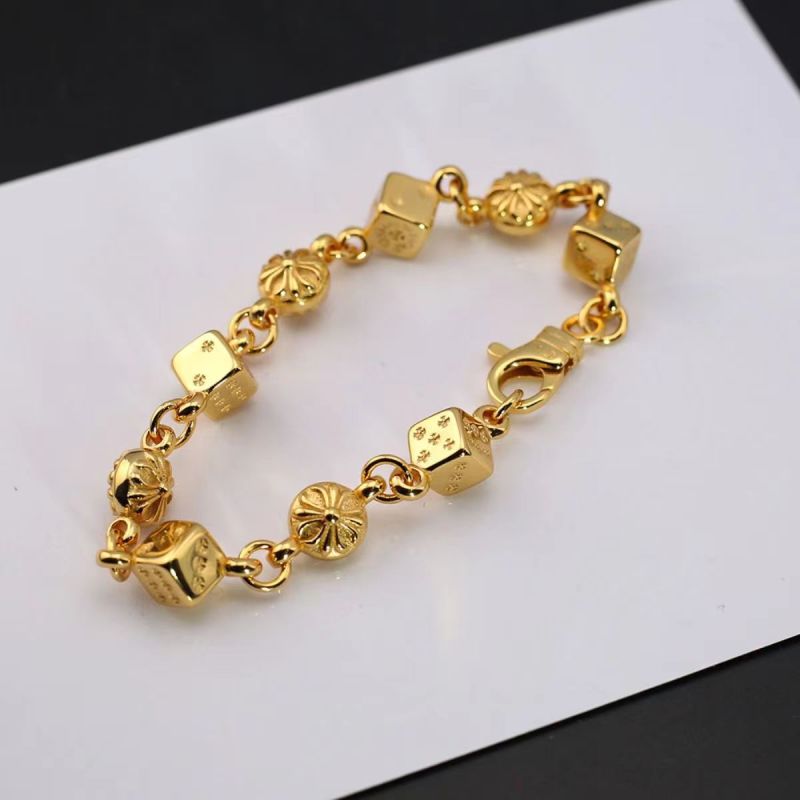 Chrome Hearts Gold Dice Link Bracelet view