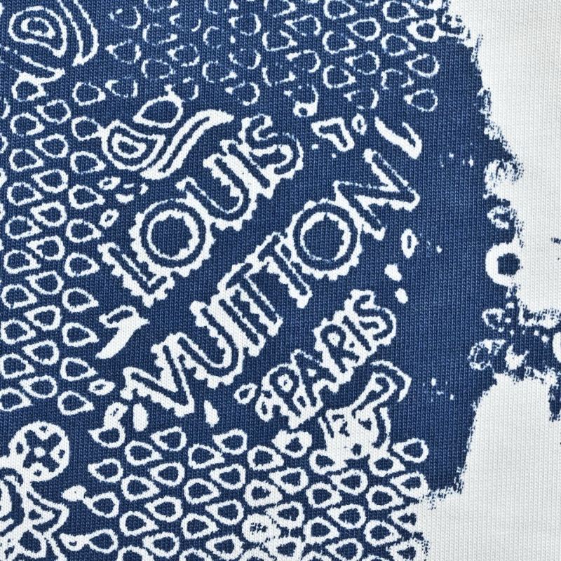 Louis Vuitton Monogram Map Print T-Shirt White Navy view