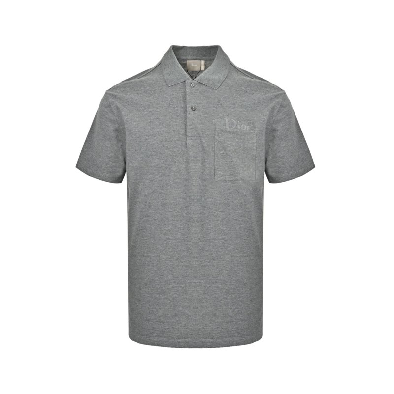 Dior Grey Short Sleeve Polo Shirt view