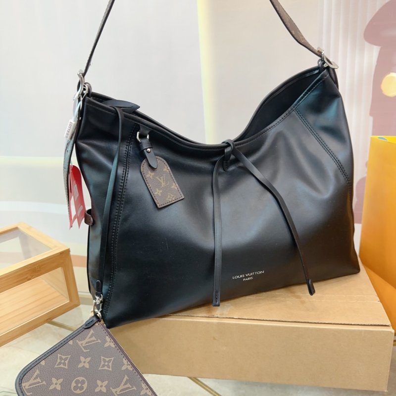 Louis Vuitton Dark Cargo Carryall Chain Shopping Bag Black view